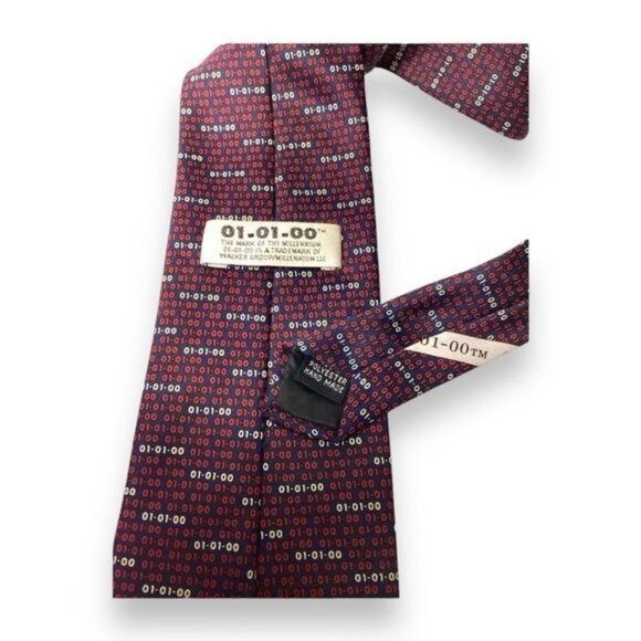 VTG 01-01-00 Mens The Mark of the Millennium Y2K Handmade Necktie - Picture 5 of 6